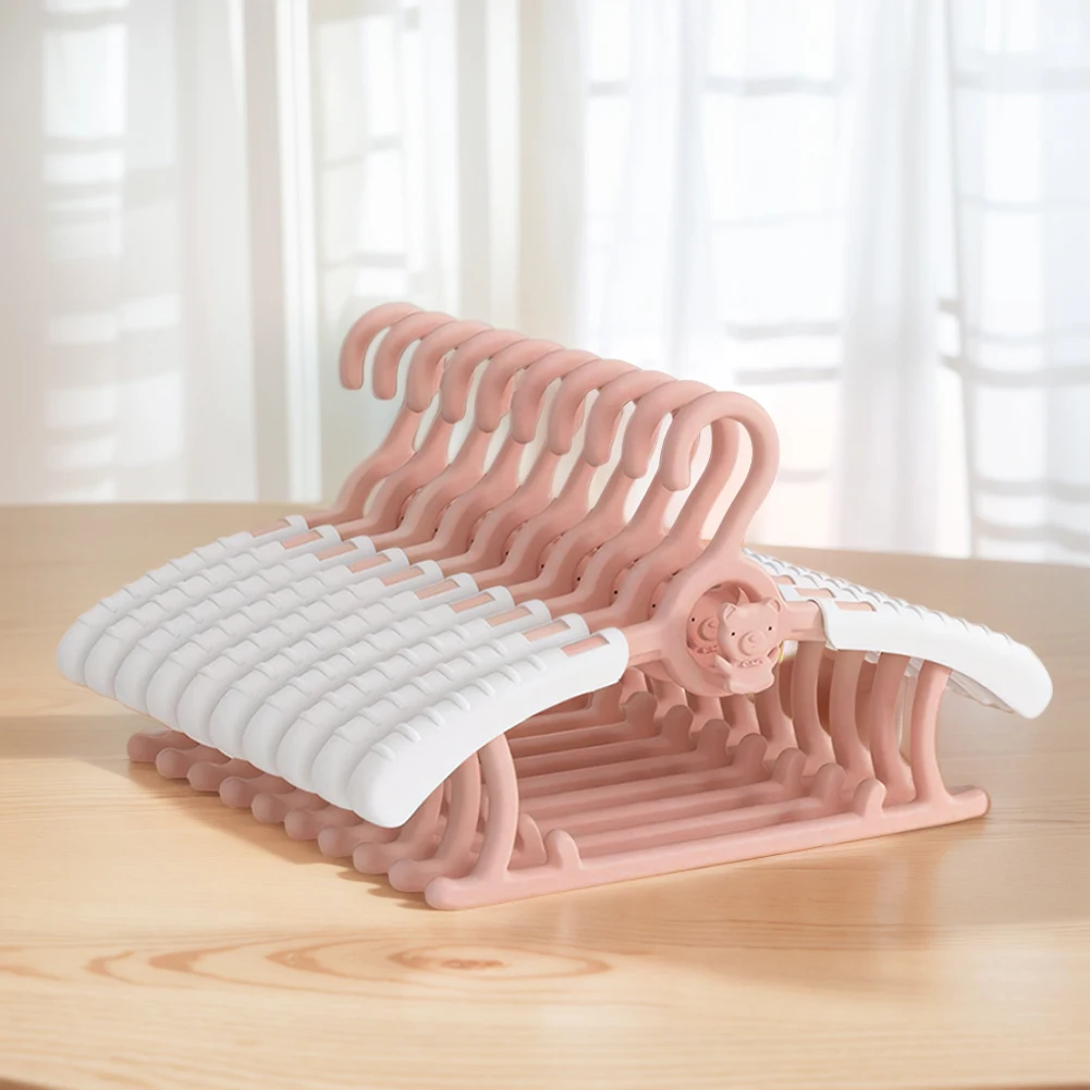 10 Stück Ausziehbare Kinderkleiderbügel Platzsparende Baby-Kinderzimmer-Kleiderbügel Kinder-Mantelbügel für Mädchen Kleinkinder – Detail 4