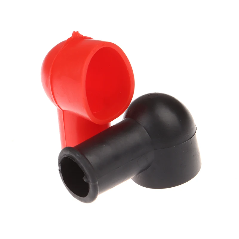 1Pair Universal Car Battery Terminal Protective Covers Round Insulating Caps Protector image 3