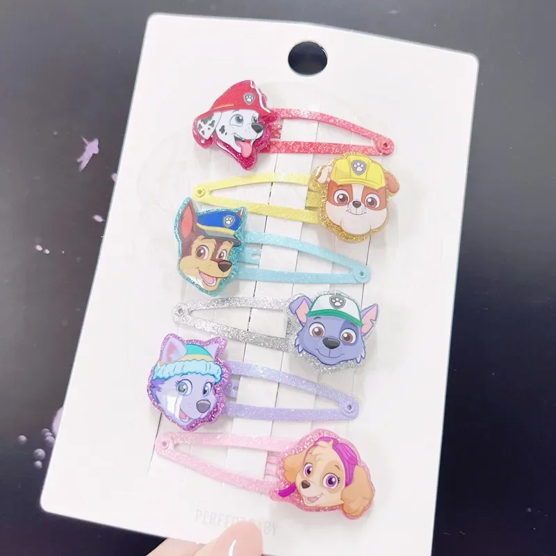 Paw Patrol Girls Cartoon Resin Hairpin Jewelry Hair Rope Ring Kids Accessories Hairpin Cute Headdress Patterned Hairpins Gift