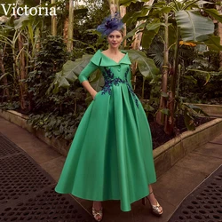 VICTORIA Exquisite Mother of the Bride Dresses 2025 New A-Line V-Neck Satin Wedding Guest Party Gowns Customized Evening Gown