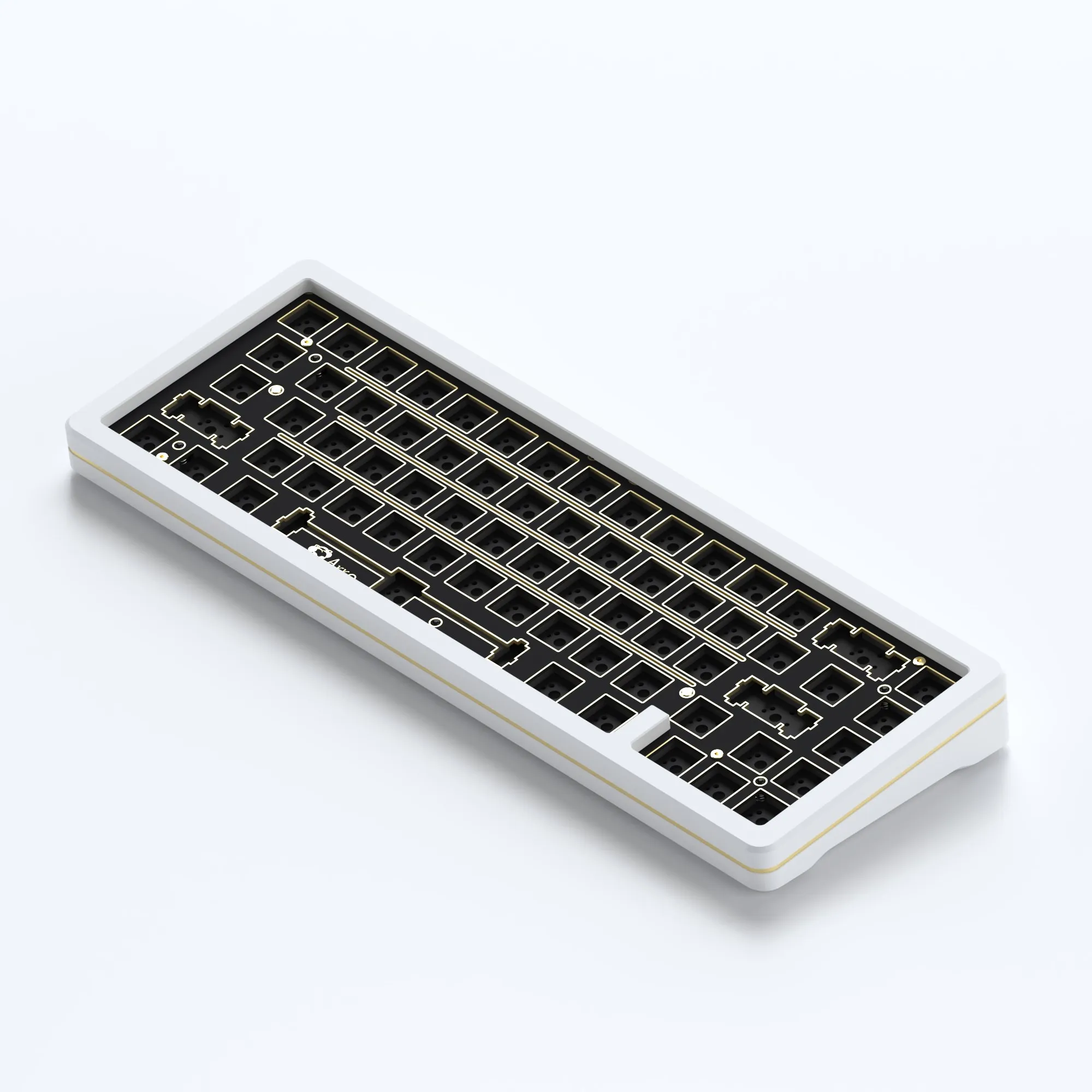 Akko Alumínio Kit Teclado Mecânico, Primavera, Montagem Estrutura, Personalizado, FR-4, Placa POM, Poron Algodão, Peso do Ouro, DIY, SPR 67