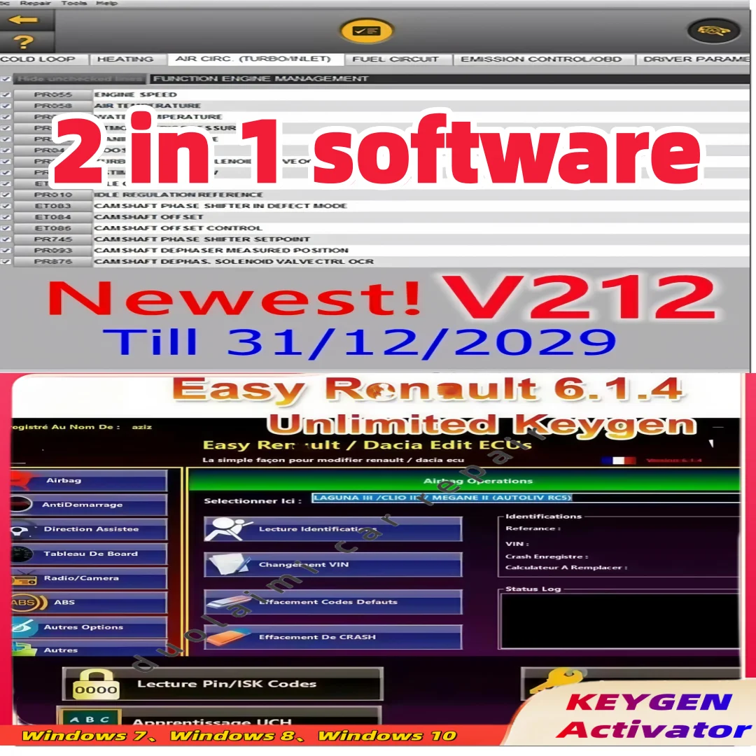 

Горячий диагностический интерфейс Renaultes 6.1.4 Can Clip V212 + Reprog V191 + экстрактор контактов V2 + Dialogys V4.72