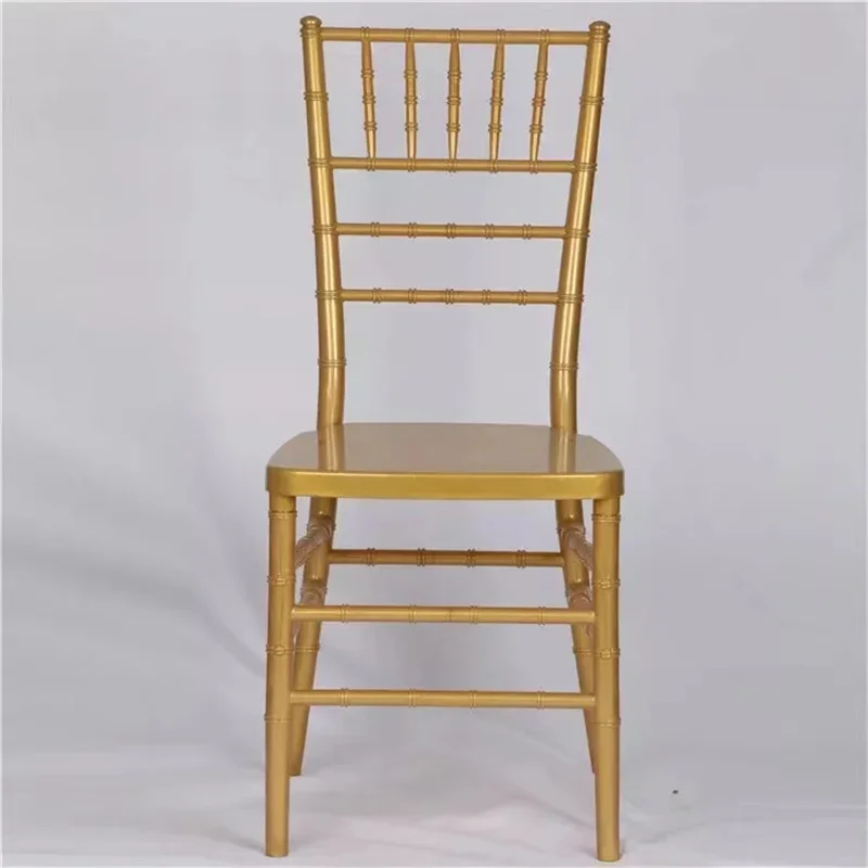 Wholesale Gold Tiffany Resin Plastics Material Detachable Chiavari Chair For Wedding Banquet Hotel Dining Chair