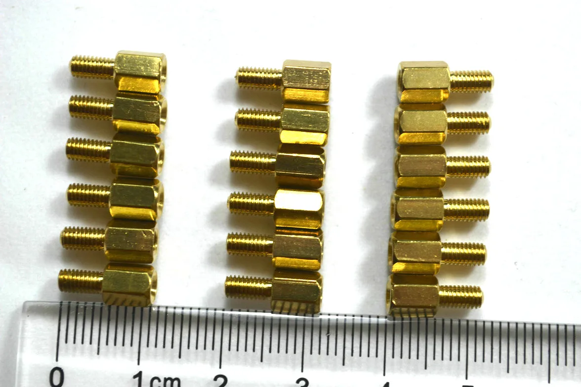 

1000pcs M3*6+6 Hex Brass Male Female Motherboard Standoff Copper Mount M3 Pillar PCB Column Spacer Screw