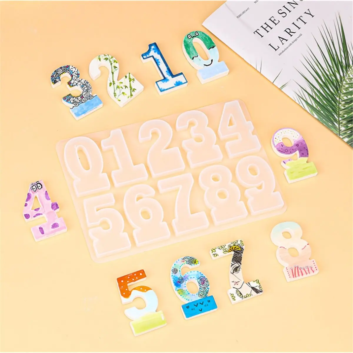 

Новые силиконовые формы 2026 года, набор из 3 форм для литья, формы для литья из смолы для юбилеев, праздников и дней рождения