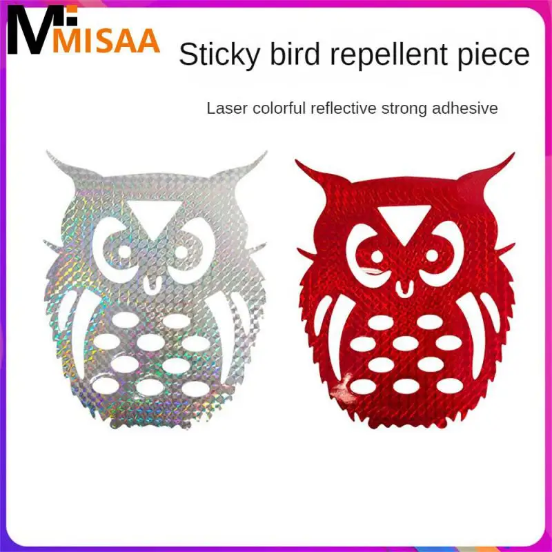 Double-sided Laser Tablet Anti Bird Strong Reflection Balcony Farmland Garden Supplies Owl Flash Sticky Bright Colors Reflective