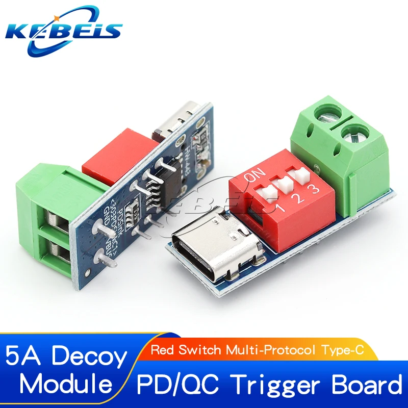 PD/QC Trigger Board Decoy Board Type-C Fast Charge Adjustable 5V 9V 12V 20V High Speed Charger Power Delivery Boost Module