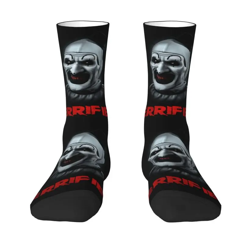 

Cute Mens Horror Clown Halloween Movie Terrifier Dress Socks Unisex Breathbale Warm 3D Print Crew Socks