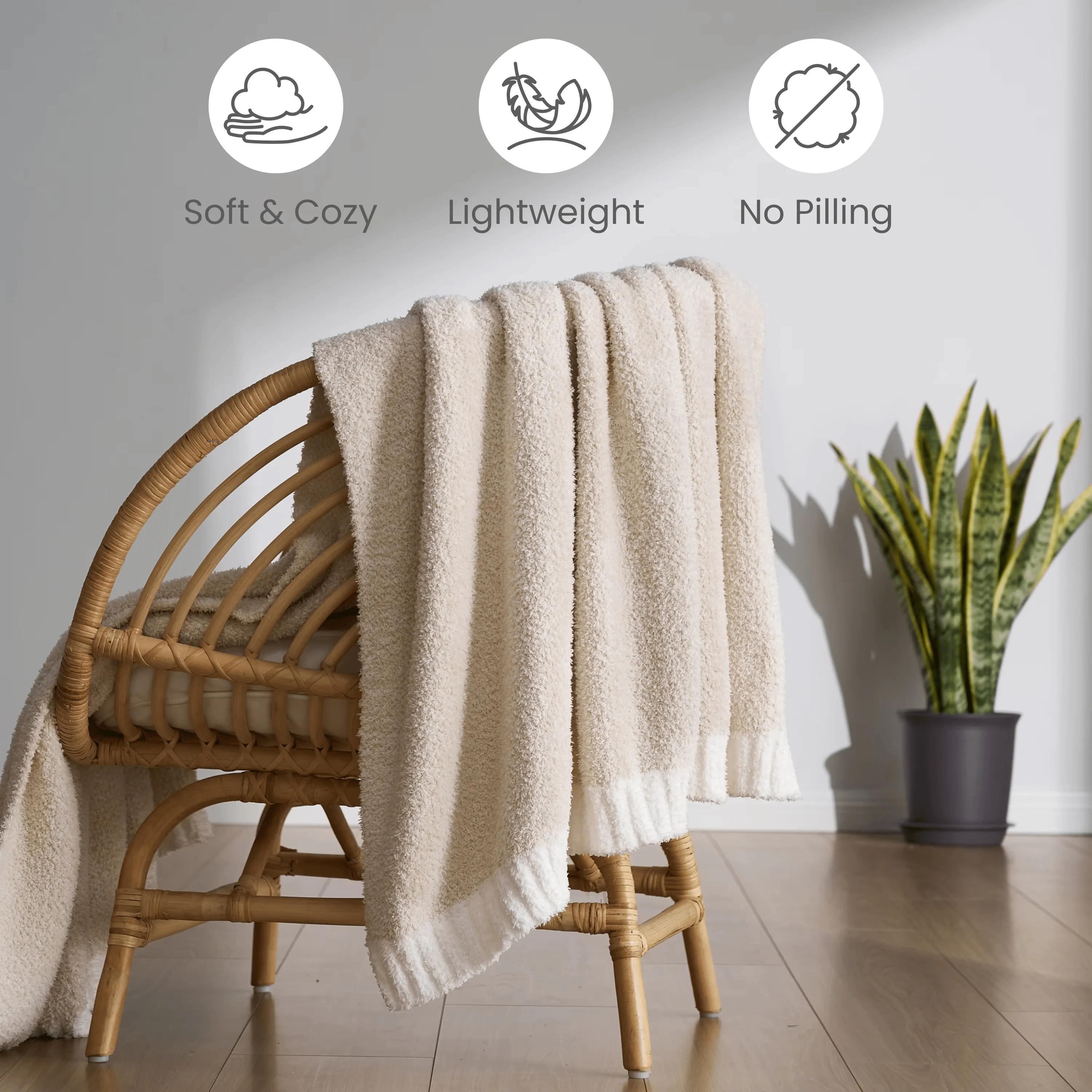 Cut Pile Rabbit Fur Throw, Solid Wave Coral Fleece Blanket, Ultra Soft Polar Plush for Couch Bed, Machine Washable Modern
