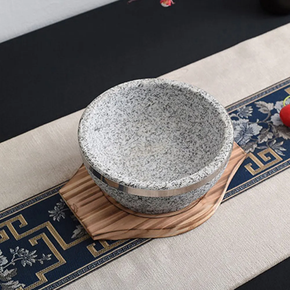 Household Stone Pot Wooden Casserole Mat Multi-Function Heat Resistant Pot Holder Kitchen Supply Stylish Desktop Use