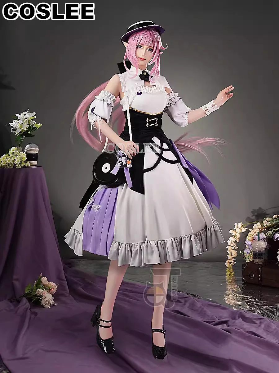 COSLEE Elysia Cosplay Costume Honkai Impact 3rd Sweet Memories Dal.Komm Dress Uniform Halloween Party Outfit Women Game Suit New