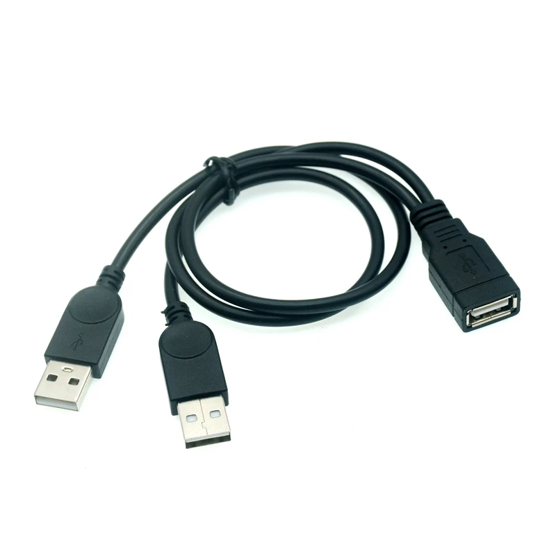 30CM USB 3.0 A męski na USB żeńskie 2 podwójna USB 2.0 zasilacz USB żeńskie przedłużacz splittera HUB ładowanie do drukarek