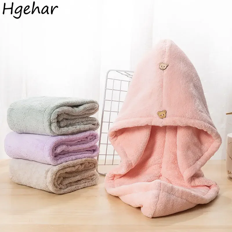 Hair Dry Towel Wrap Cap Buckle Sauna Spa Quick Drying Shower Thicken Wiping Strong Water Absorbent Make Up Adults
