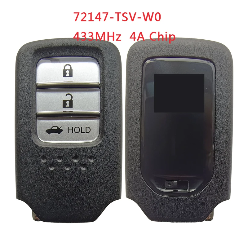 TXK003104 Original 72147-TSV-W0 For Honda Accord 3 Button Smart Remote Car Key 433MHz 4A Chip FCC ID CWTWB1G0090