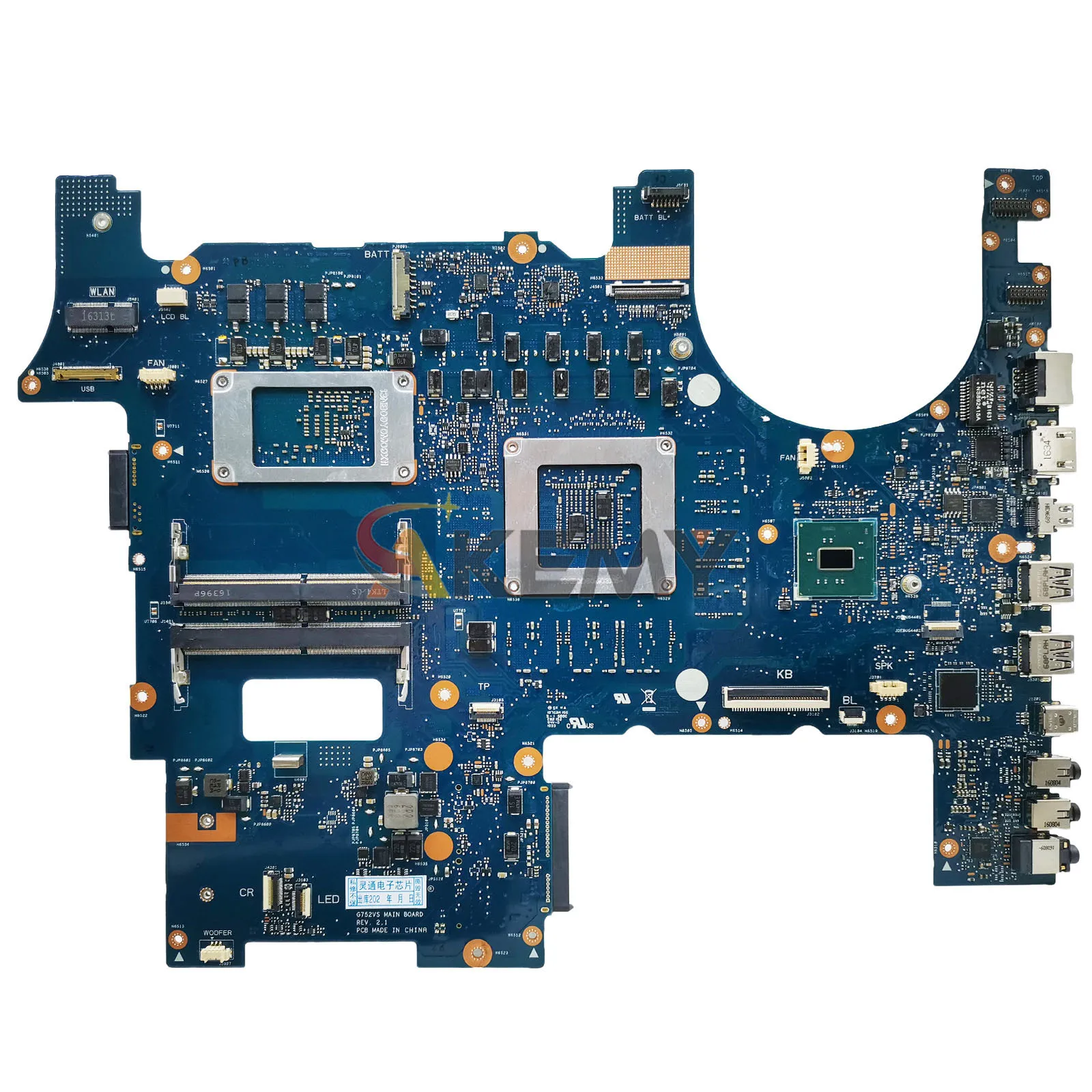 G752VS Laptop Motherboard For ASUS ROG GL752VW G752VSK G752V GL752VL Notebook Mainboard With I5 I7 CPU 100% tests OK