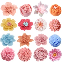 Kinds of 3D Rose Flower Moulds DIY Plaster Work Clay Resin Art Silicone Fondant Cake Mold Soap Chocolate Decoration Baking Tool