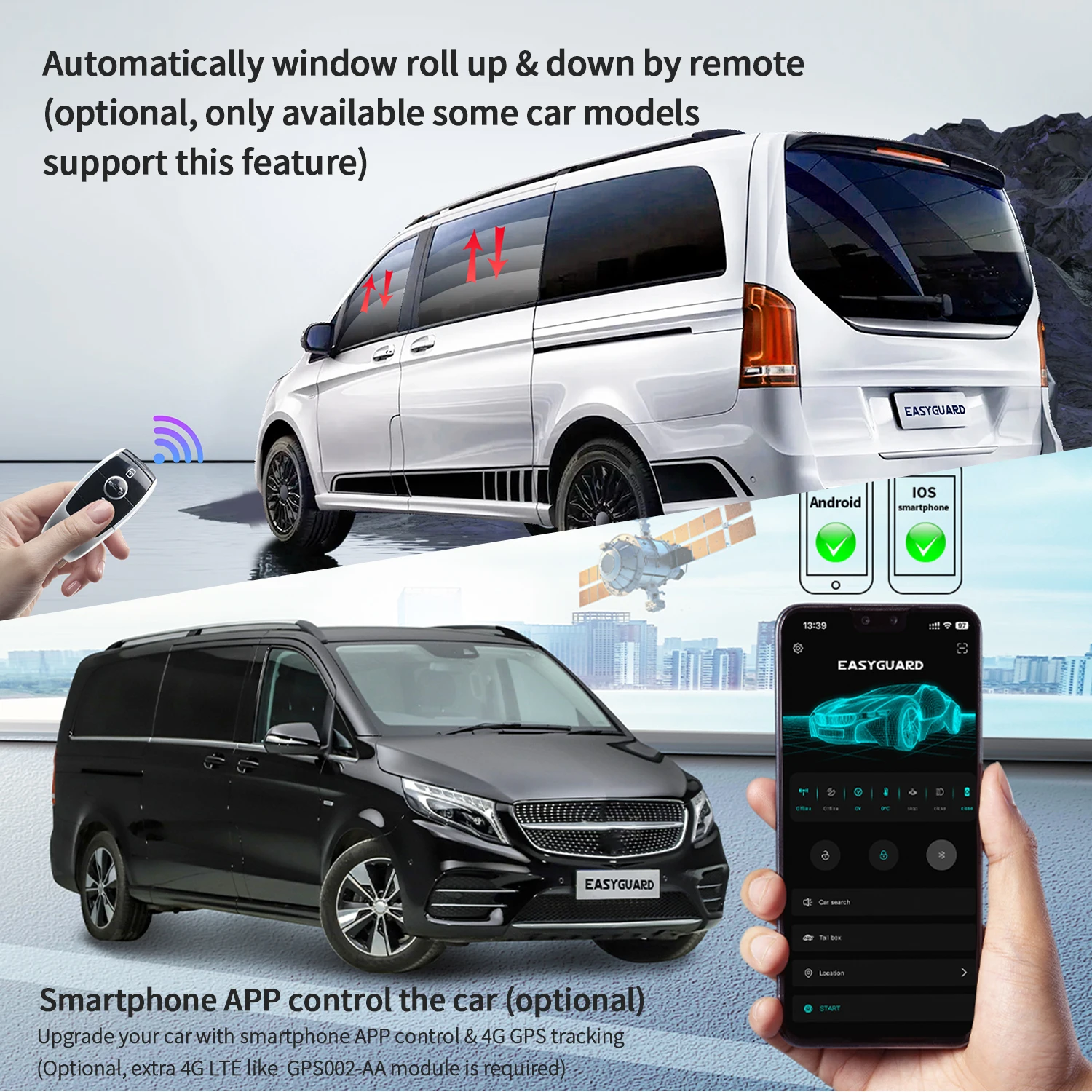 EASYGUARD semi Plug & Play PKE avviamento remoto NFC adatto per 13-15 ML W166/GL /16-18 GLS /12-18 GLA/CLA C117/12-16 Classe B/BJ90