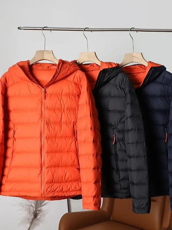 

Men's Women's Winter Lightweight 90 down Jacket Warm Fashionable Hooded Slim Fit Nylon Inner Material Outdoor Commute Style