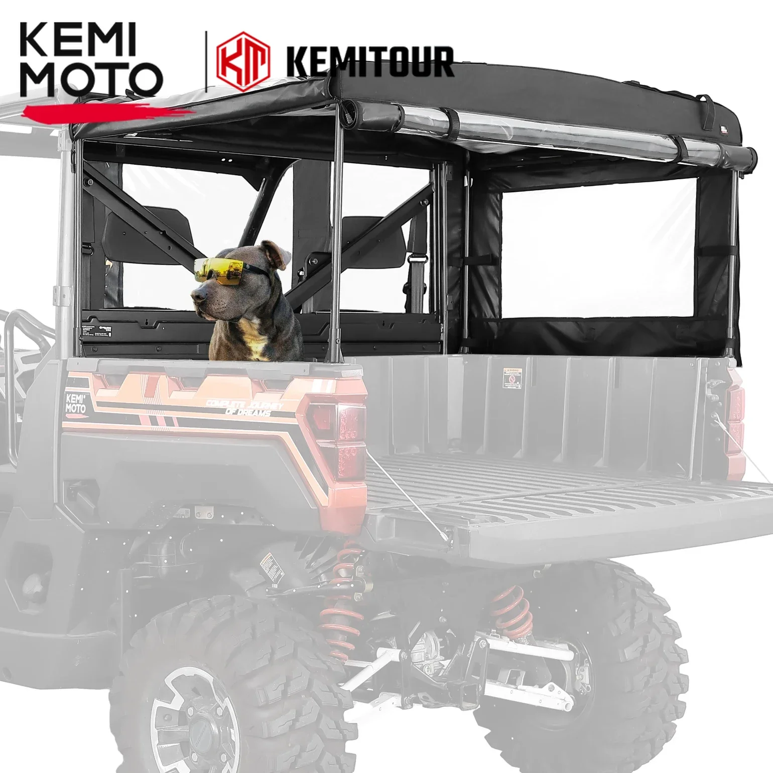 

KEMIMOTO UTV Soft Cargo Camper Bed Cover Rack Compatible with Polaris Ranger 570 /XP 900/1000 / XP 1000 / Crew XP 1000 2013-2024