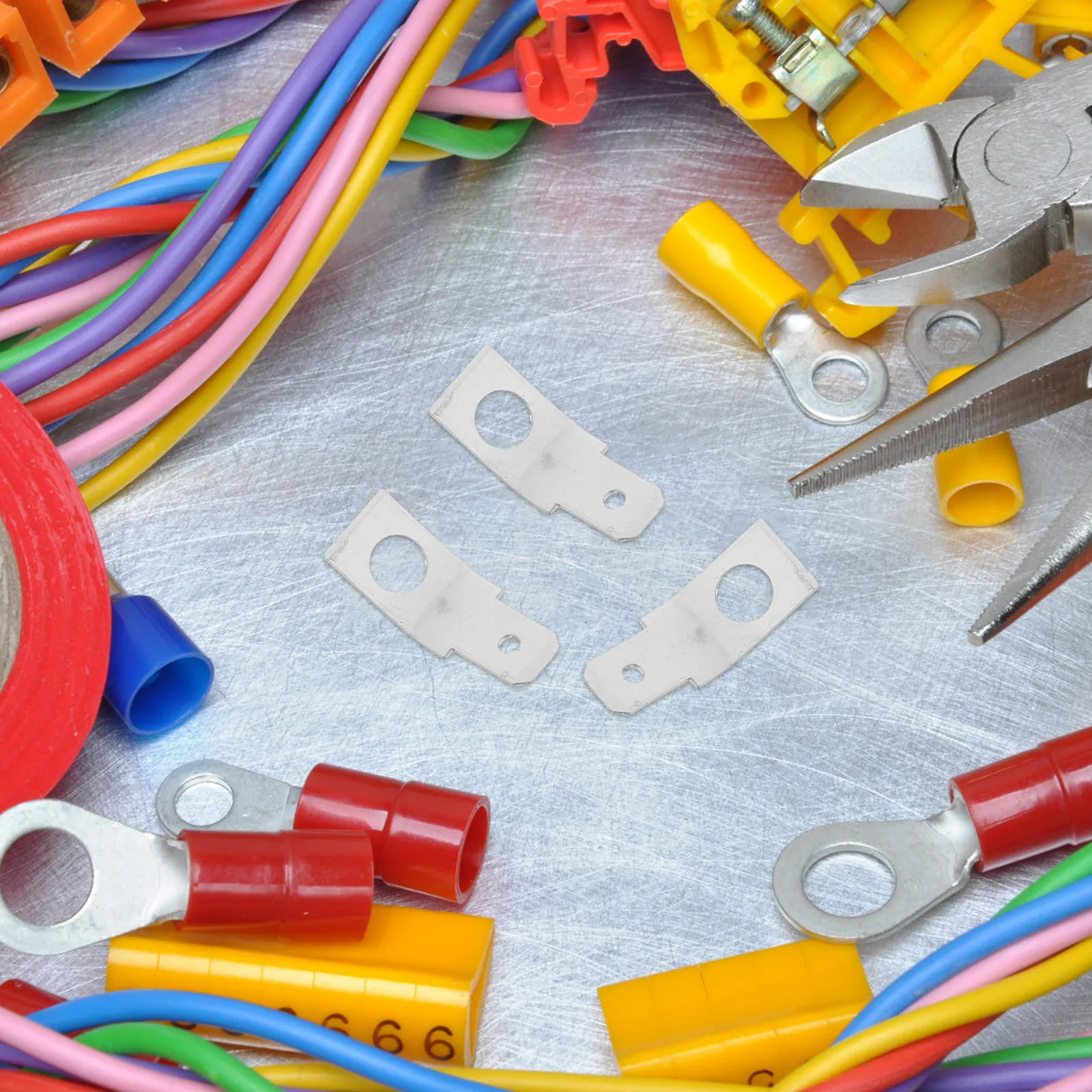 

100pcs Brass Connector 1/4" To Male Inline Spade Connector For Automotive Marine Electrical Systems Double Male Spade Adapter