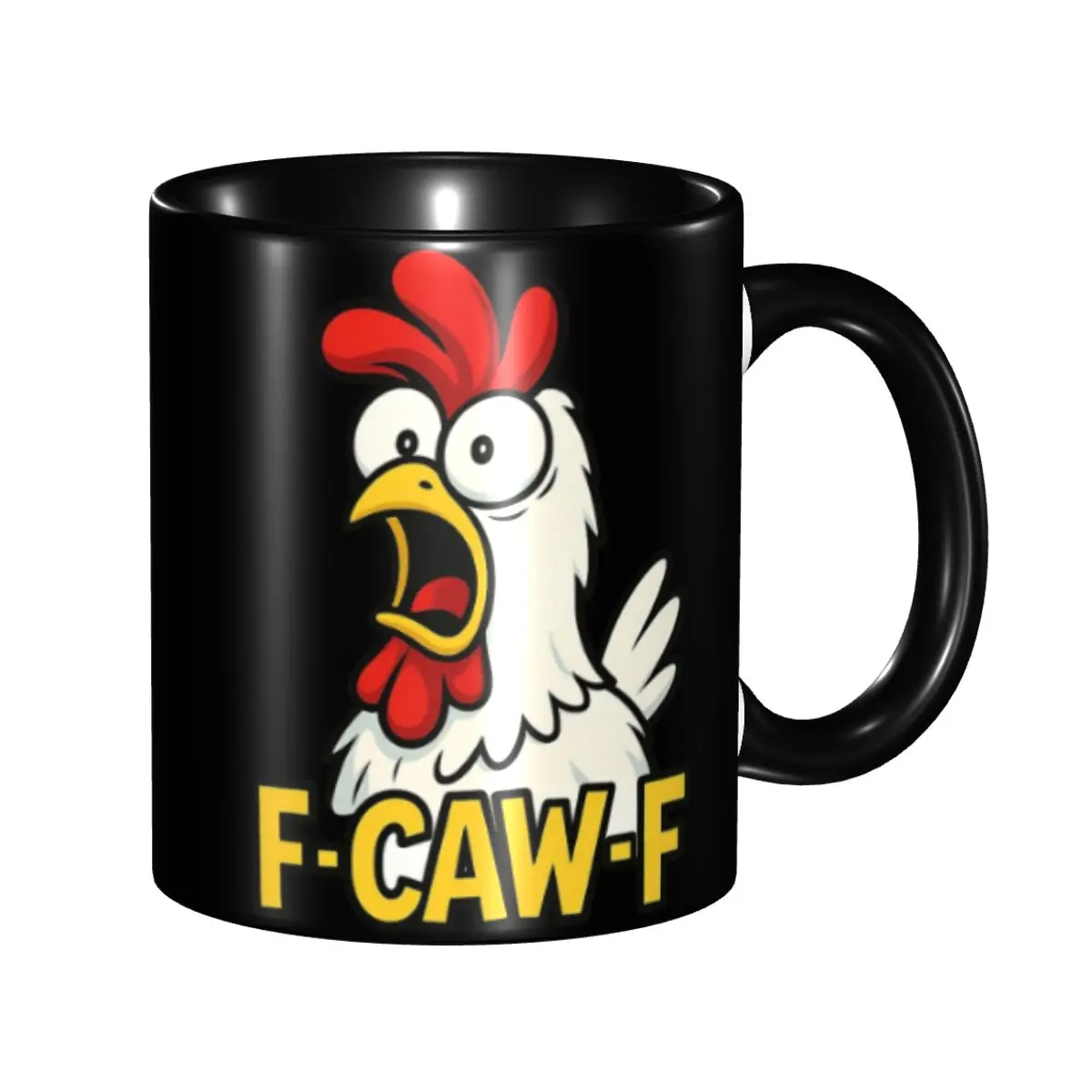 

Funny F-Caw-F Chicken FCAWF Mugs Fun Tea Cup Birthday Gift For Women Men