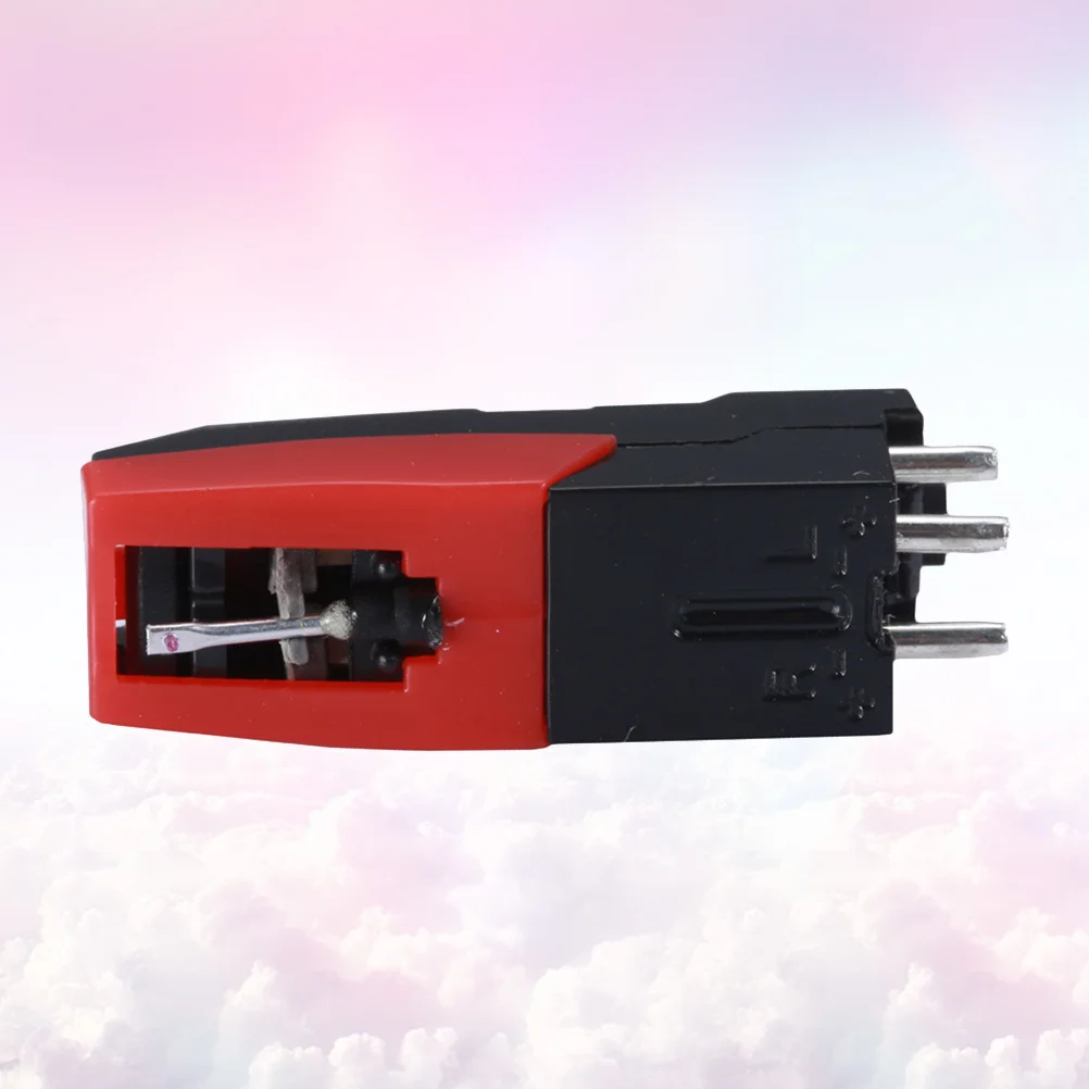 

Red Stylus Replacement Needle High-Grade Plastic Aluminum Arm Easy Install Turntable Record Player Diamond Conical Needle