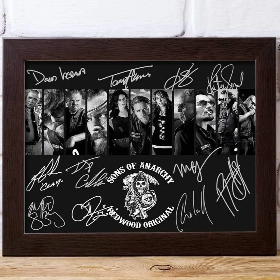 

Sons of Anarchy Tv Show Cast Autographed Signed Wall Art Canvas Painting Posters Pictures Home Decor for Living Room Decorations