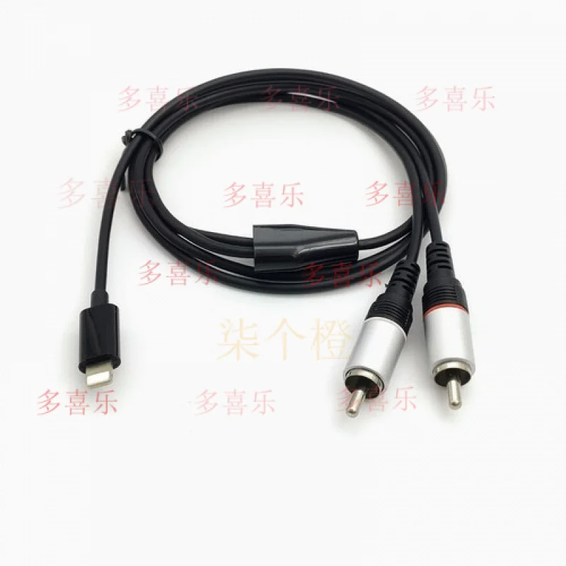 WW    For iPhone to 2RCA Splitter Audio Cord RCA Y Adapter Hi-Fi Sound RCA 1M/3FT