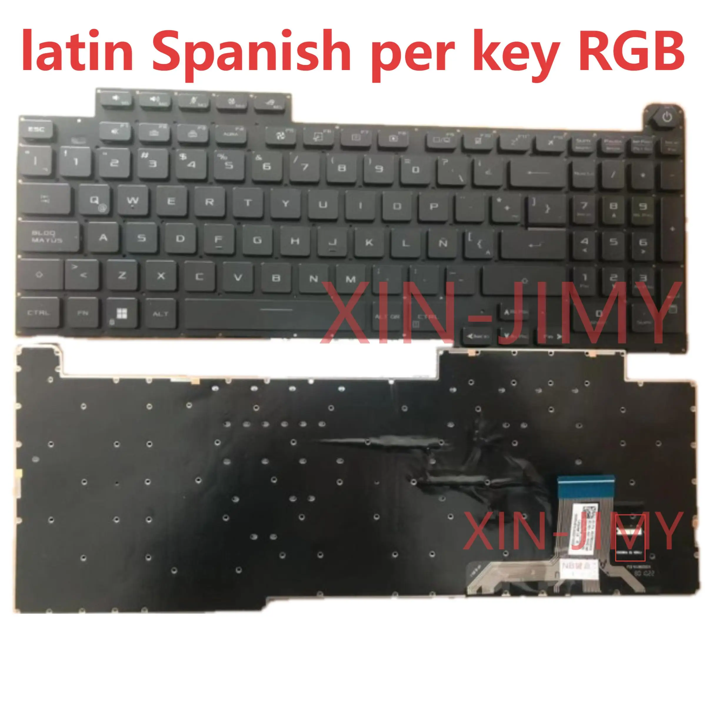 

G713 latin/Spanish/french/Portugal per key RGB Keyboard For asus ROG 5R PLUS G17 G713 G713Q G713QE G713QR G733 G713RS G713RM sp