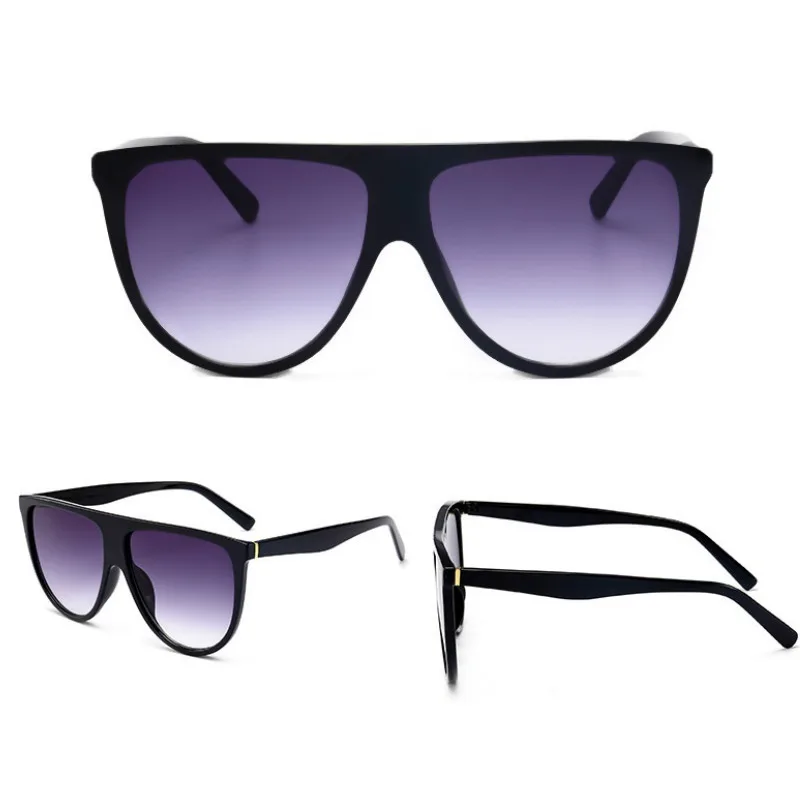 Retro Oversized Sunglasses Women 2026 Vintage Brand lunette soleil femme Big Frame Flat top Designer Sun glasses okulary Eyewear