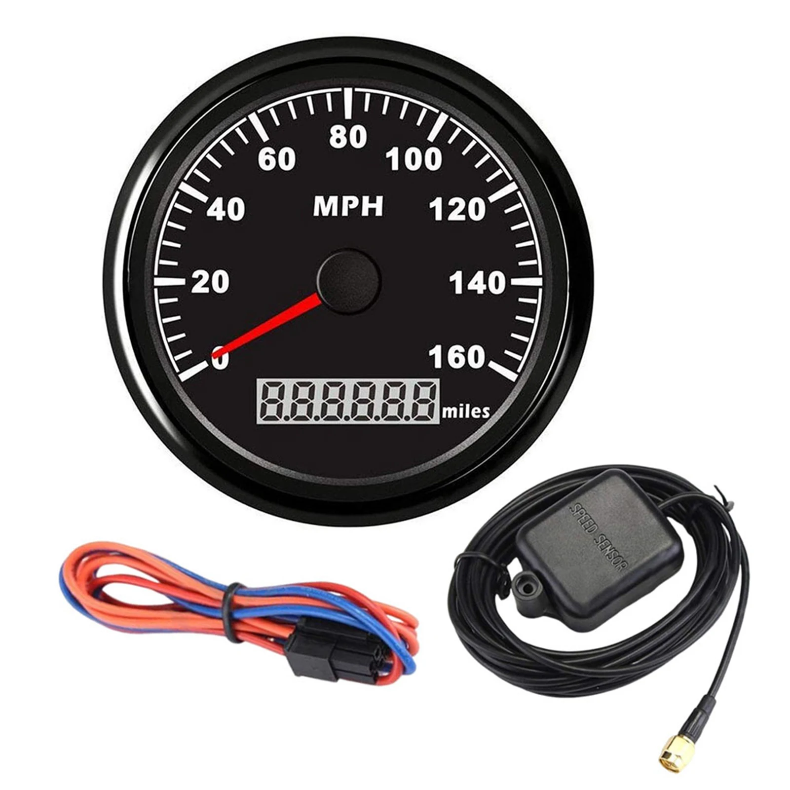 Car RV Boat 85mm 160MPH GPS Speedometer Digital Speedometer Gauge With Odometer Speedometer