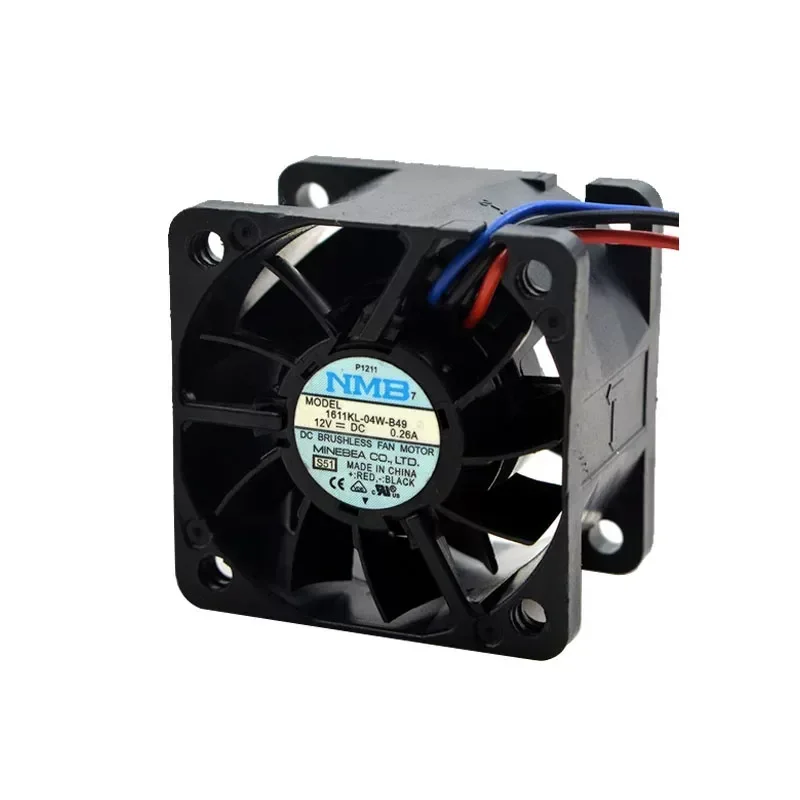 for NMB 1611KL-04W-B49 4CM 12V 4028 0.26A 3-wire server cooling fan