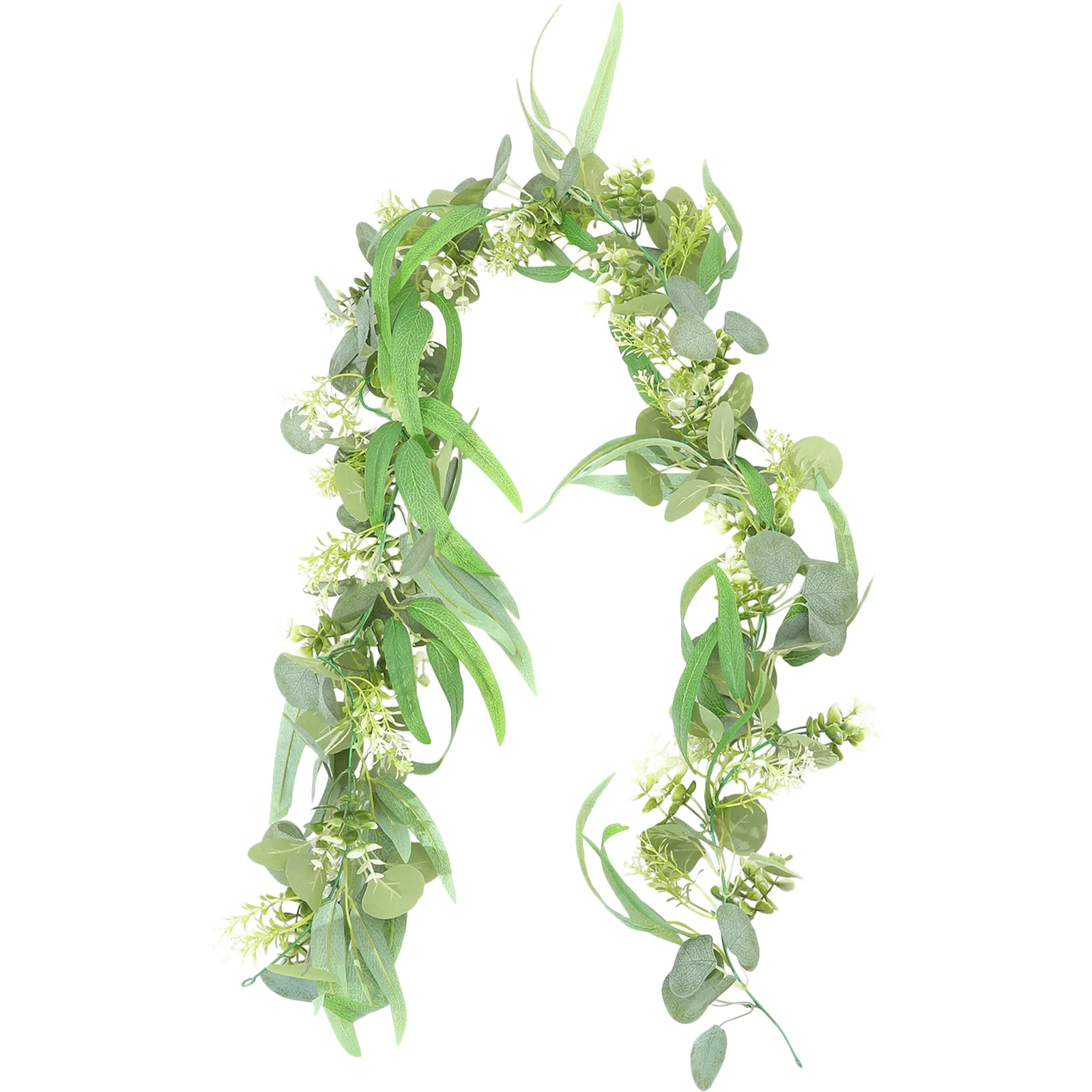 

Fake Eucalyptus Vine Artificial Green Leaves Garland for Wedding Party Home Decoration Festival Stage Backdrop Hanging Vine