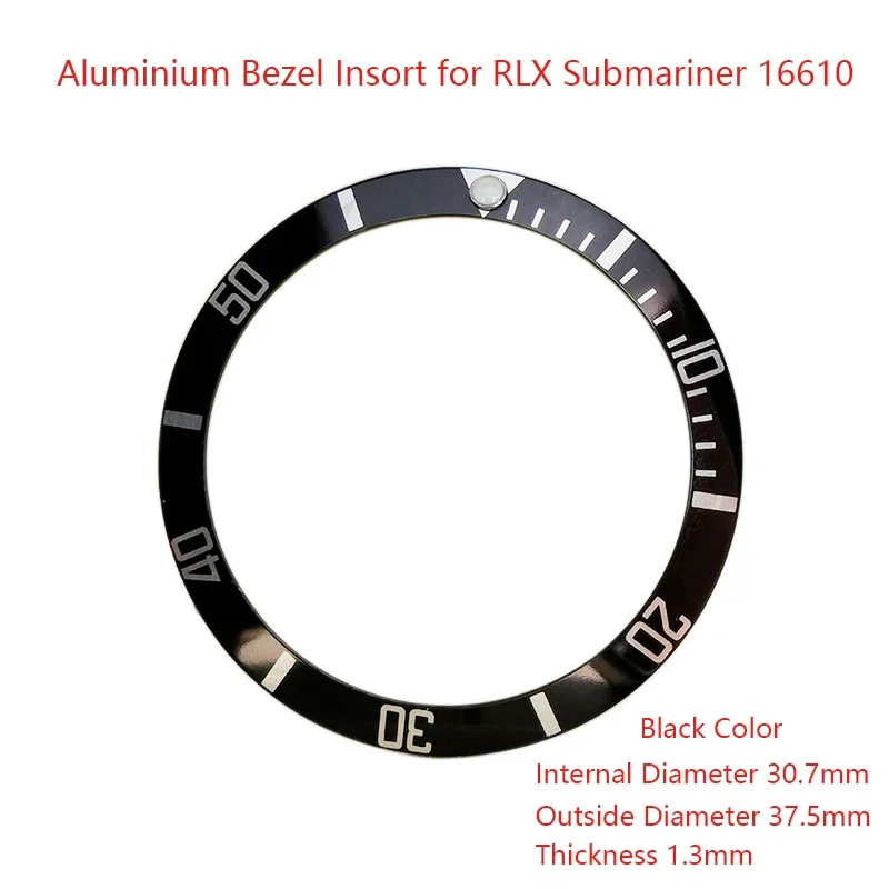 Aluminium Bezel Insert For Vintage RLX Submariner 16610, Watch Parts