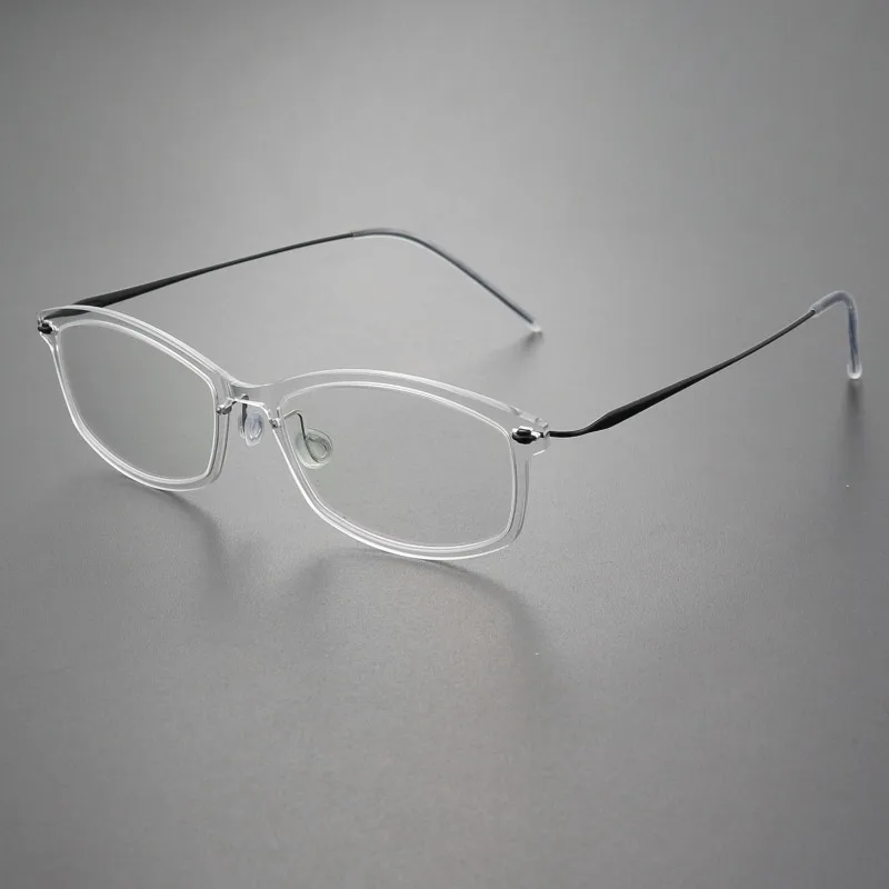 Full Frame Personalized Multi-color Nylon Pure Titanium Myopia Gradual Change Through Retro Men's and Women's Small Frame  Frame