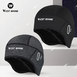 WEST BIKING Winter Thermal Cycling Cap Windproof Warm Sports Bike Hats Motorcycle Outdoor Headwear Skullcaps Men Running Caps