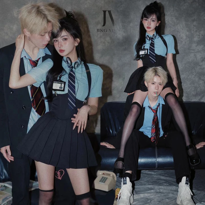 

New Couple Photography Theme Clothing Artistic Portrait Photography Studio Sweet And Spicy School Style ID Photo Shooting Outfit