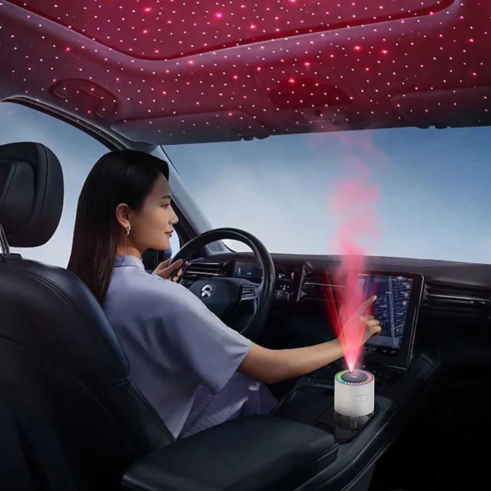 Mini humidificador de aire eléctrico USB, difusor de Aroma con luz nocturna colorida, fabricante de niebla para el hogar y el coche, humidificador de aromaterapia, 280ml