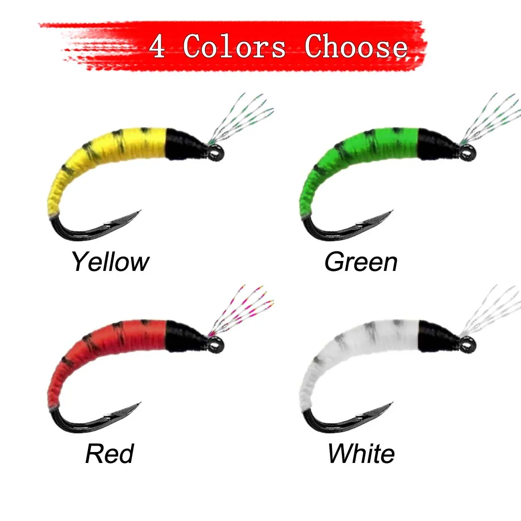 Moscas artificiales ninfa pupal multicolor para trucha y salmón - imagen 3