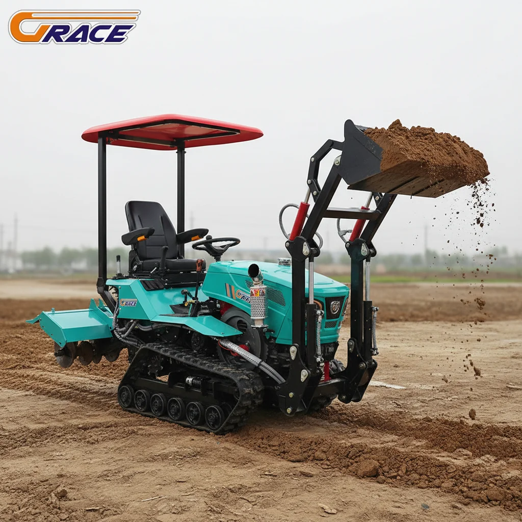 

Customized 30HP Crawler Tractor Kubota Engine Agricultural Machine for Plowing Harrowing Seeding Work farm use for Sale
