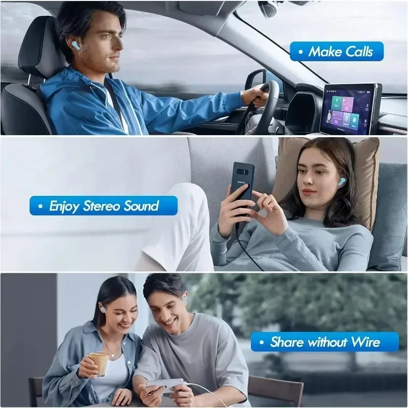 سماعات بلوتوث لاسلكية TWS True أصلية مزودة بخاصية إلغاء الضوضاء سماعات أذن استريو HiFi لجميع الهواتف الذكية #4