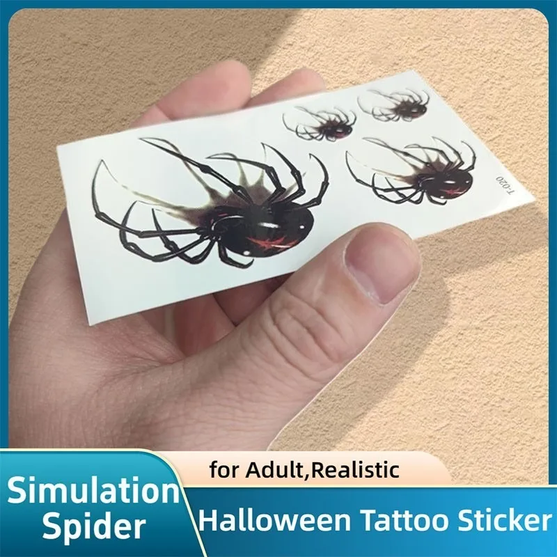 不気味なスパイダー タトゥー ステッカー – ハロウィン ホラー用防水