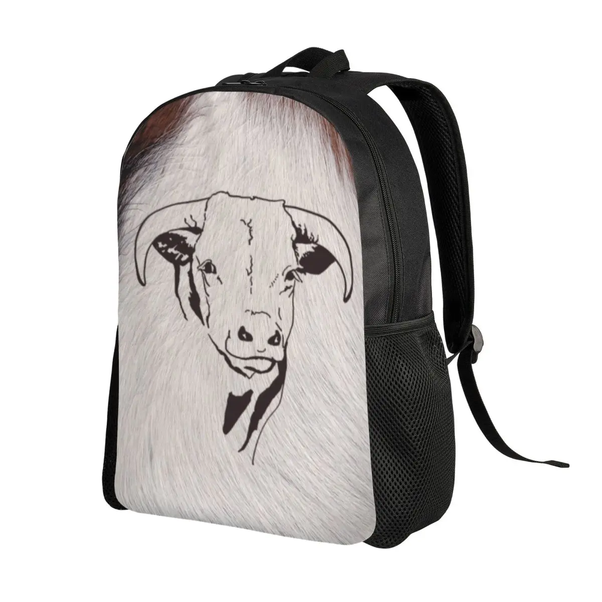 Western Cowhide Steer Head Backpack Animal Cow Texture School College Travel Bags Women Men Bookbag Fits 15 Inch Laptop