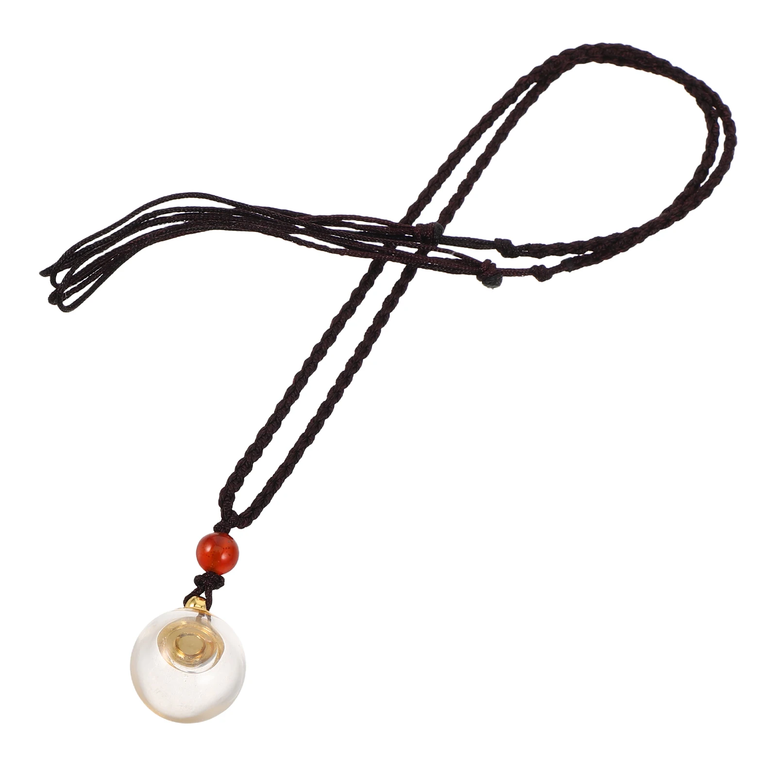 

Hollow Glass Ball Necklace For Hair Keepsake Transparent Openable Pendant Diy Jewelry Charm Mini Bottle Storage