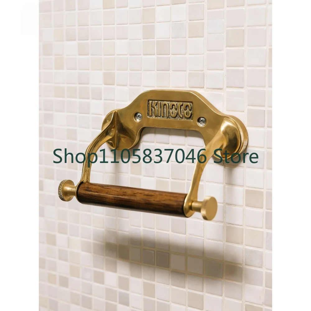 American retro industrial style brass roll paper rack, clothing store, bar, coffee shop, homestay storage rack