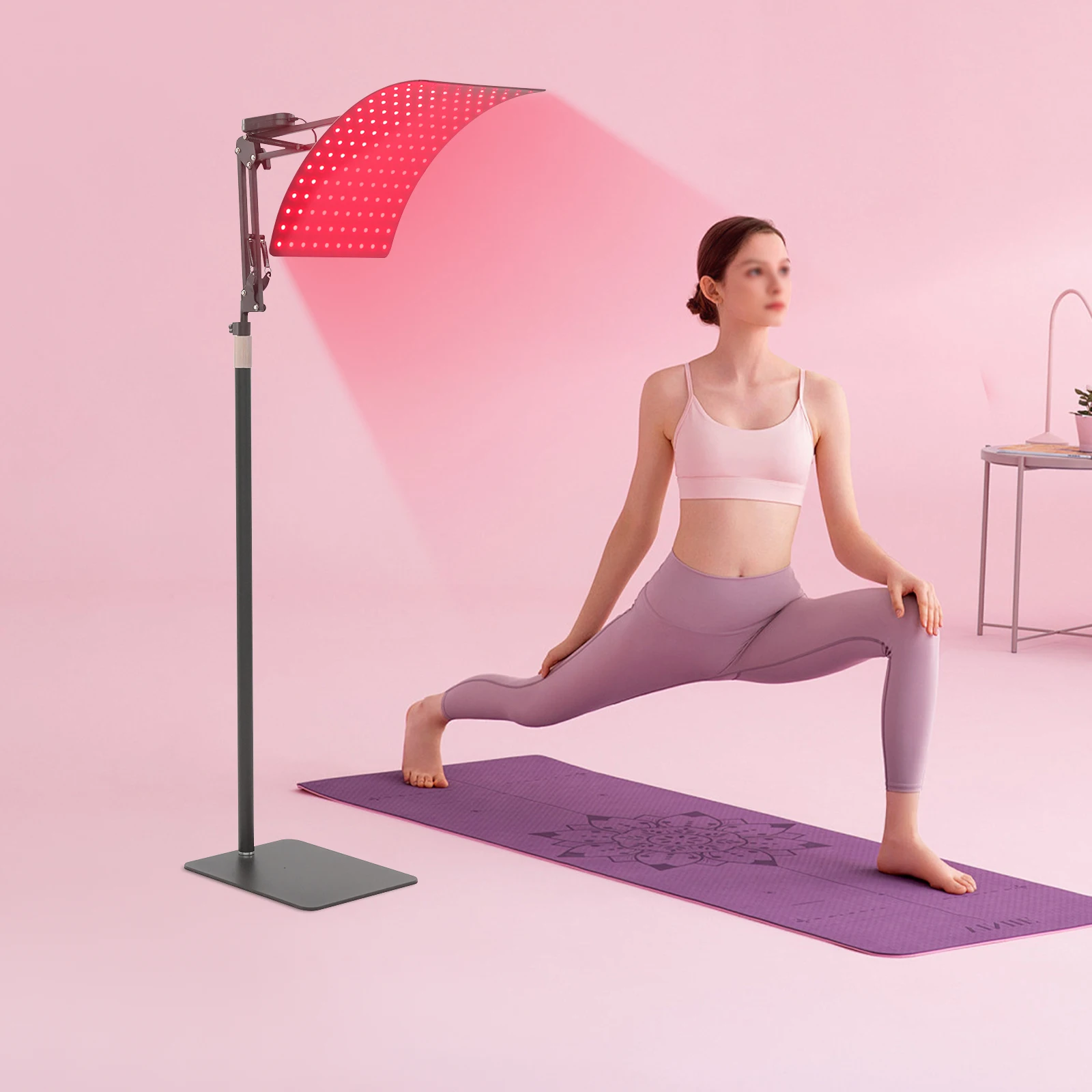 Rotlichttherapie Infrarotlampe Rotlicht-Behandlungsgerät Rotlicht-Wärmelampe Rote Infrarotlampe mit Ständer und Timer LED