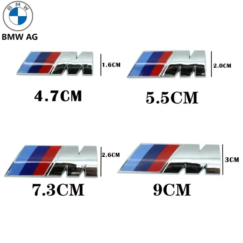 ABS 자동차 사이드 펜더 엠블럼 배지 스티커, BMW M M1 M2 M3 M4 M5 M6 G01 F20 G30 F30 F31 E36 E87 E60 E91 X1 X3 X5 액세서리, 1P