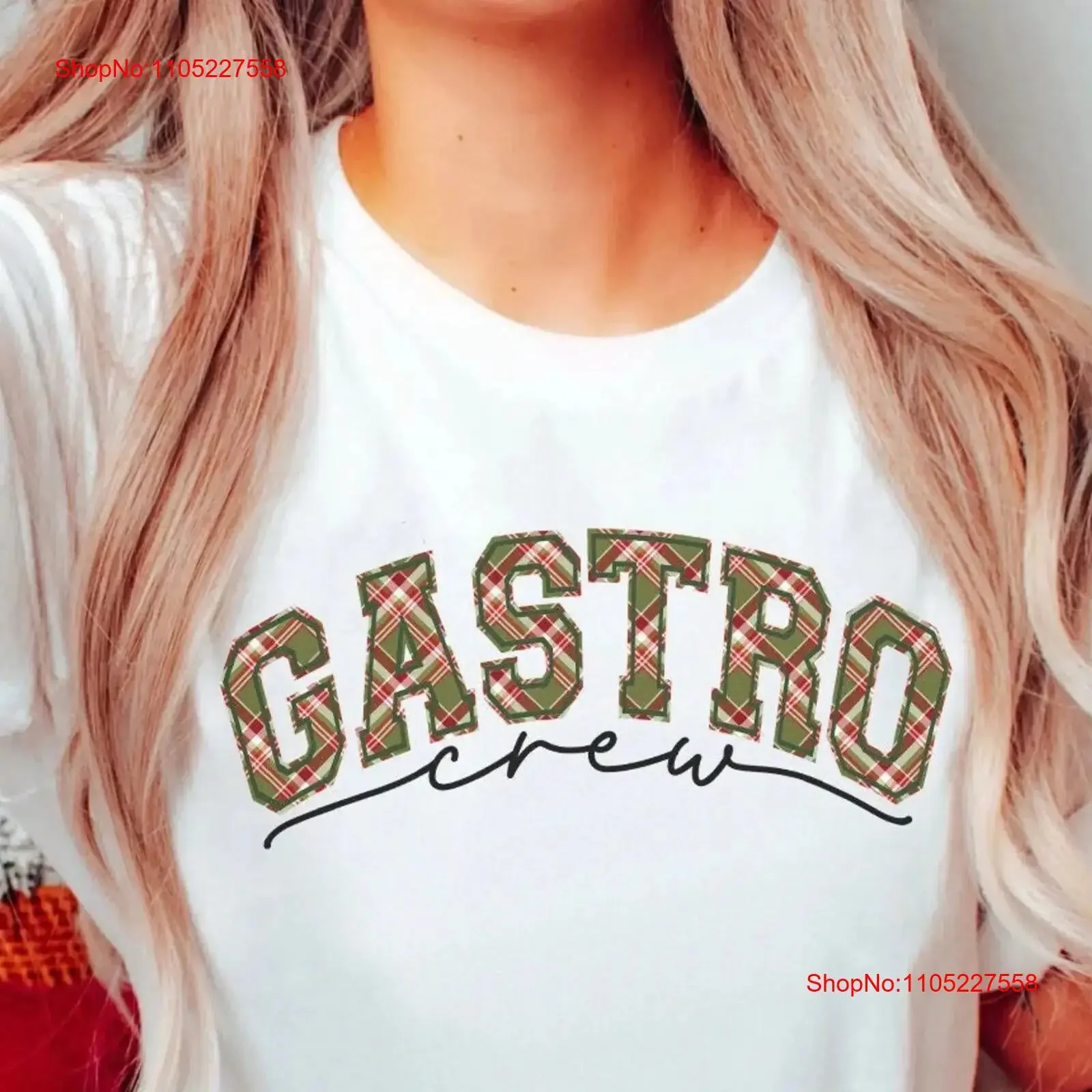GI Gastro Crew Nurse Christmas Plaid T Shirt Endo Xmas Rn Tech Merry Happy Holidays Nursing Clinic vintage Washed Slightly