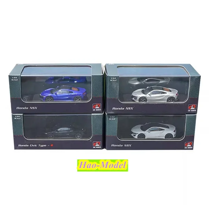 LCD 1/64 For Honda NSX Car Model Alloy Diecast Kids Toys Boys Birthday Gifts Hobby Display Collection Ornaments Blue/Black