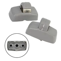 Hook Clips Sun Visor Clips Visor Hook Clips Gray 3B0857561B For Skoda Fabia 2000-2008 For Skoda Octavia 1997-2011 Durable